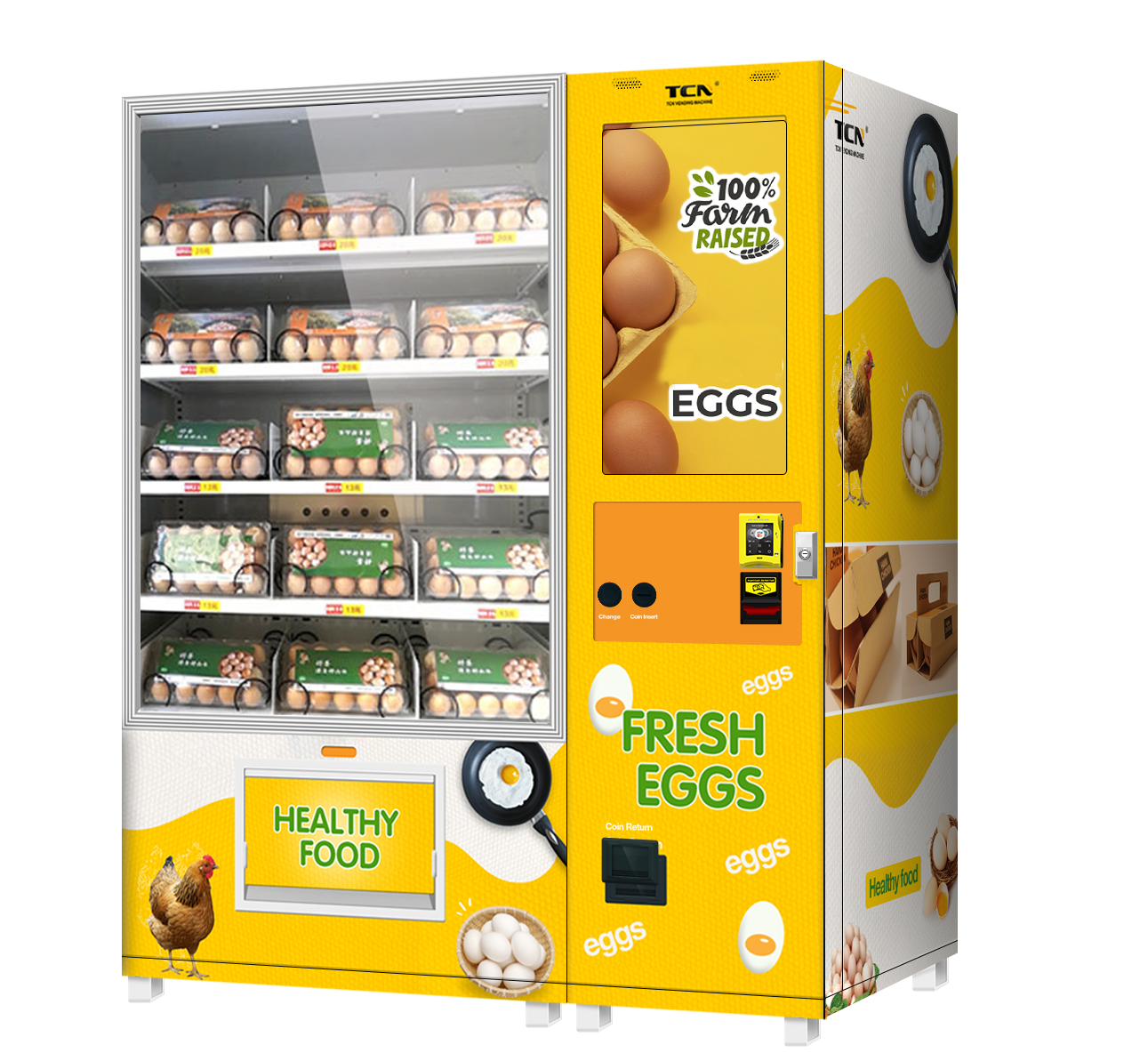 Predajný automat na predaj vajec